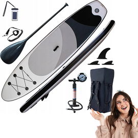 Nadmuchiwana deska SUP z siedziskiem i akcesoriami PPXIA do 200 kg szara