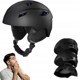 Odoland kask narciarski wykonany z PC i EPS UV 400 r.M 55-59 cm czarny