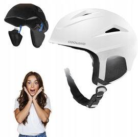 Odoland regulowany kask narciarski do snowboardu rozmiar S 54-56 cm biały