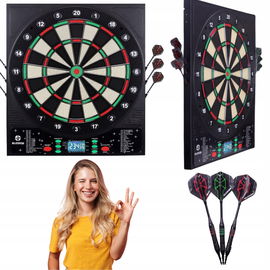 Elektroniczna tarcza do darta 6 lotek 43,2 cm szerokości niemiecki głos