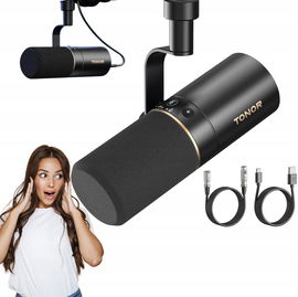 Wysokiej jakości dynamiczny mikrofon studyjny TONOR TD510+ z tłumieniem