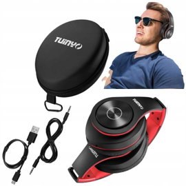 Słuchawki nauszne bluetooth Hi-Fi stereo nauszne zasięg 10m ETUI GRATIS