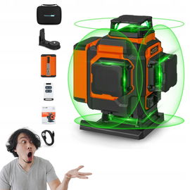 TakamineTech laser krzyżowy zielony poziomica laserowa 4 x 360 stopni 4D