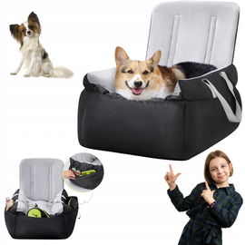 Pecute Pokrowiec na siedzenie samochodowe dla psa 42x47x27 cm czarny