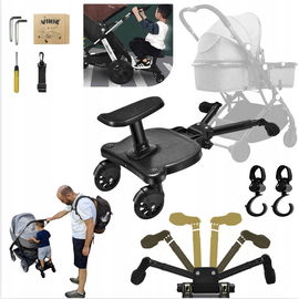 Vihir Kiddy Board Dostawka Wózka Z Siedziskiem Uniwersalna Dla Dzieci 50kg