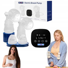 Play okay przenośny cichy elektryczny podwójny laktator bezbolesny biały