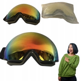 Odoland gogle narciarskie unisex magnetyczne soczewki OTG ochrona UV400