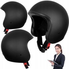 Kask motocyklowy dla kobiet i mężczyzn koloru czarnego WESTT Vintage Jet