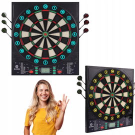 Elektroniczna tarcza do darta BLESION 24152 6 lotek niemiecki lektor