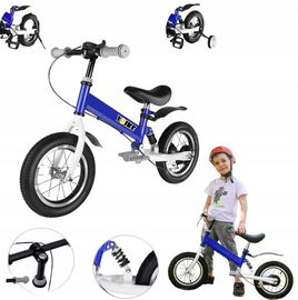 Rower bez pedałów 2 w 1 od 2 do 7 lat 12" koła Ybike niebieski z hamulcem