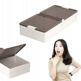 Zestaw 2 organierów do szafy lub pod łóżko 40,5x81x34 cm HAIXIN brązowe