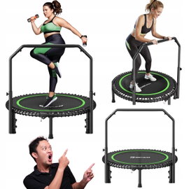 Trampolina fitness BCAN 122 cm składana z uchwytem udźwig do 250 kg solidna