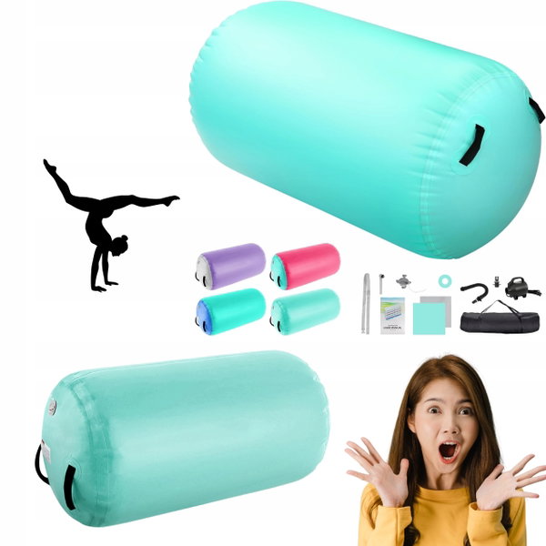 Nadmuchiwana rolka AirTrack 120x90cm do gimnastyki jogi fitness pompka 600W
