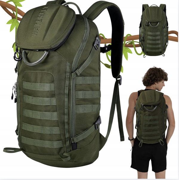 Plecak Taktyczny WATERFLY 30L Wojskowy Trekkingowy MOLLE Wodoodporny zieleń