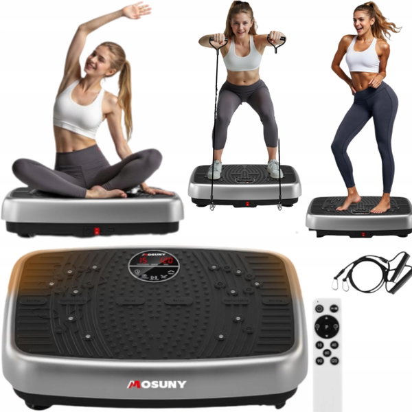 Platforma wibracyjna MOSUNY 2025 trening całego ciała 2 silniki Bluetooth