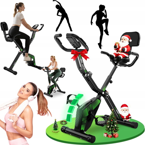 Rower treningowy 3w1 SLUNSE magnetyczny do 155 kg udźwigu składany fitness