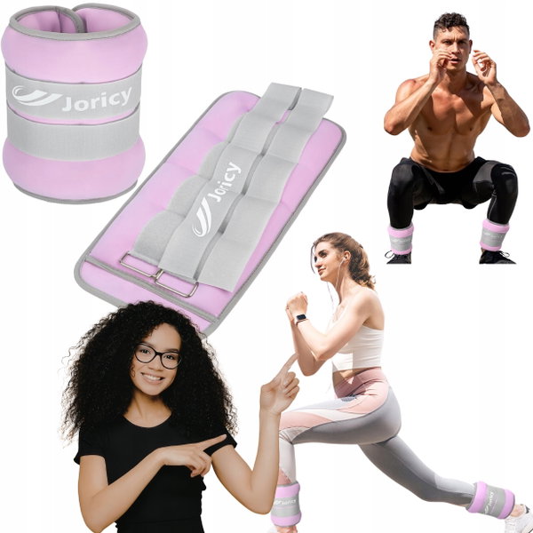 Obciążniki na kostki i nadgarstki 2x4 kg para do ćwiczeń fitness biegania