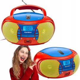 Radioodtwarzacz boombox Karcher RR 5026 CD USB FM MP3 dla dzieci kolorowy