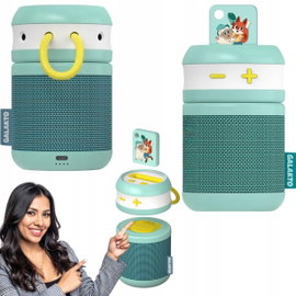 Odtwarzacz audio Galakto dla dzieci z żetonem Lis i Owca radio zielony