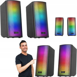 Głośniki gamingowe komputerowe Mars Bluetooth 5.3 RGB 15W USB AUX czarne