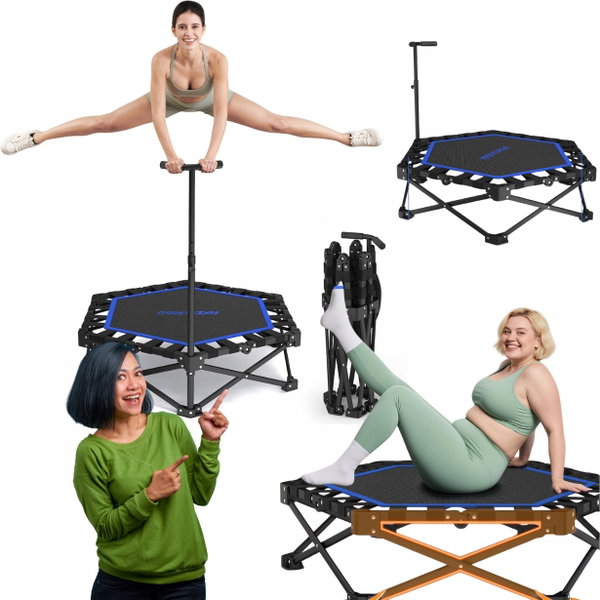 Trampolina fitness do ćwiczeń składana HXD-ERGO 106 cm regulowany uchwyt