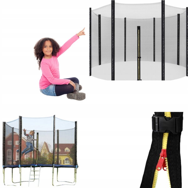 Siatka Bezpieczeństwa do Trampoliny SONGMICS 305 cm 8 Słupków Solidna