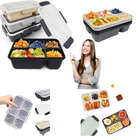 Lunchbox Bento 5 przegródek pojemnik na jedzenie szczelny Wielorazowy