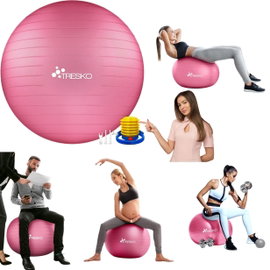 Piłka Gimnastyczna TRESKO Fitness Anti-Burst z Pompką - Nośność do 300 kg