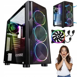 Obudowa Empire Gaming Diamond ARGB ATX Szkło Hartowane 4 Wentylatory 120mm