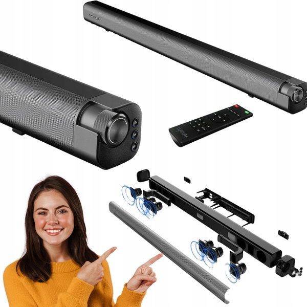 Głośnik Soundbar 120W z subwooferem Bluetooth HDMI ARC USB 94 cm do TV