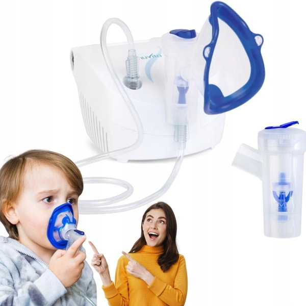Inhalator kompresorowy Nuvita 5020 2w1 z nebulizatorem dla dzieci dorosłych