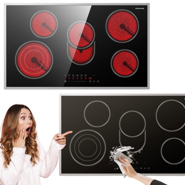 Płyta ceramiczna GASLAND 90 cm 5 pól 8500W dotykowa z timerem 400V czarna