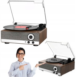 Gramofon Bluetooth z głośnikami 3 prędkości 33/45/78 Obr./min styl retro