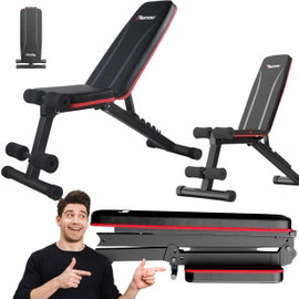 Ławka treningowa PASYOU regulowana składana do ćwiczeń fitness do 227 kg