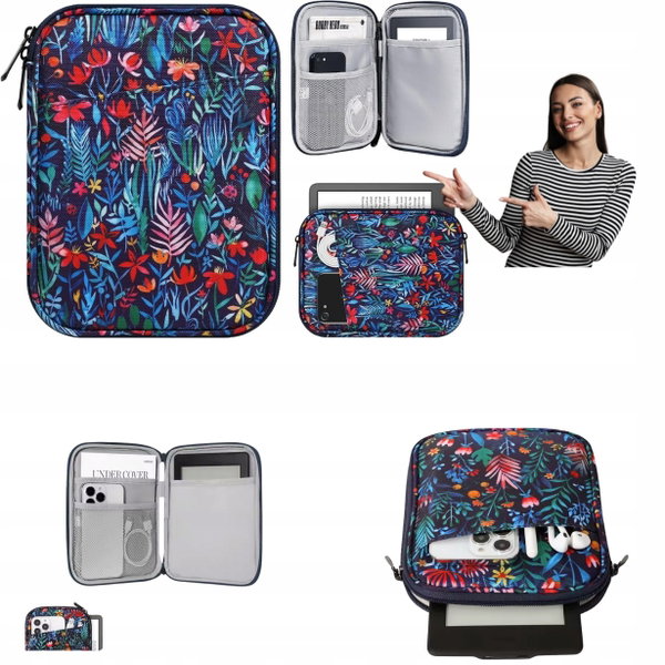 Etui Graficzne na Kindle 6-7"TiMOVO Wodoodporne z Kieszenią Blue Flower