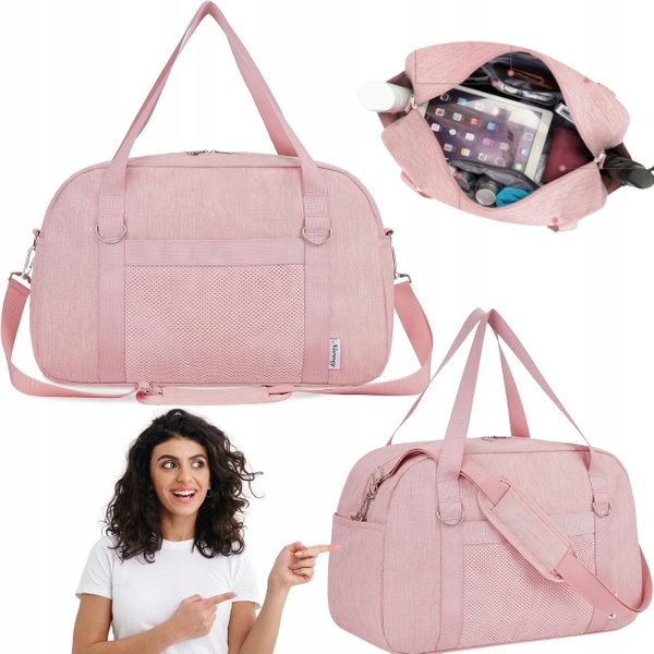 Torba kabinowa EasyJet 25 litrów 44x30x19 cm pod siedzenie sportowa różowa