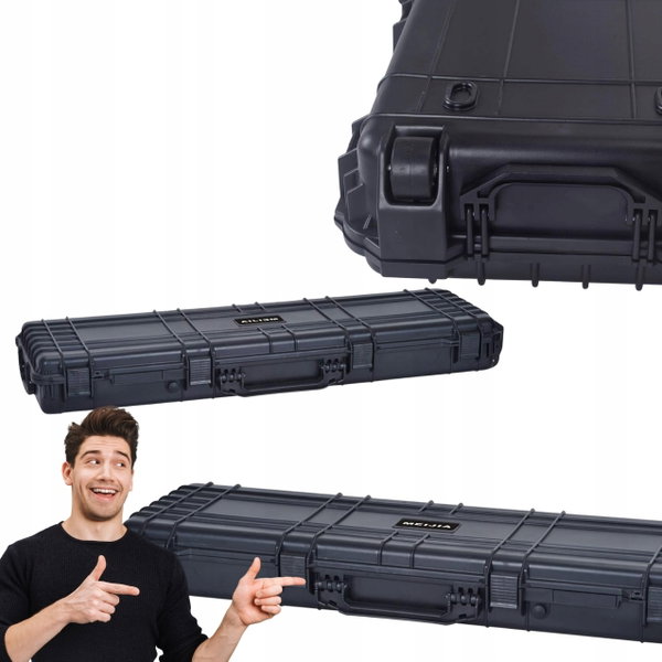 Wodoodporna walizka transportowa MEIJIA IP67 z kółkami 123×41×13 cm czarna