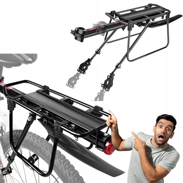 Bagażnik rowerowy SPGOOD 24-29" aluminiowy regulowany do 100 kg udźwigu