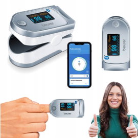 Pulsoksymetr z Bluetooth Beurer PO 60 pomiar nasycenia krwi tlenem i pulsu