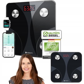 Waga łazienkowa elektryczna BMI tkanka tłuszczowa 13 pomiarów Bluetooth