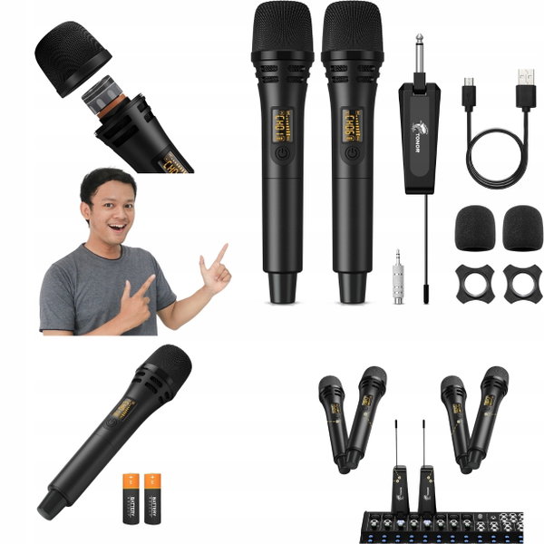 Mikrofon Bezprzewodowy UHF TONOR TW320 Karaoke Dynamiczny Funkcjonalny