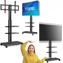 Mobilny stojak do telewizora na kółkach 32-65" FITUEYES drewniana podstawa