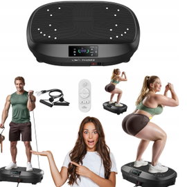 Platforma wibracyjna FLYBIRD do treningu całego ciała 140 kg udźwigu czarna