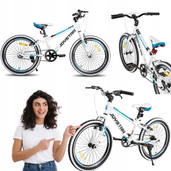 Rower dziecięcy górski JOYSTAR Lubbock 20" z 7 biegową przerzutką MTB biały