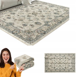 Dywan do salonu w stylu vintage CHOSHOME 160x230 cm beżowo-zielony stylowy