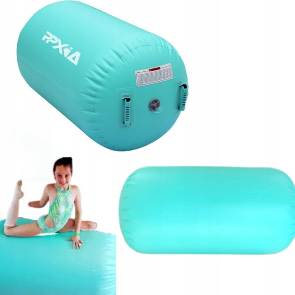 Rolka gimnastyczna Air Roll nadmuchiwana do ćwiczeń 100x80 cm niebieska