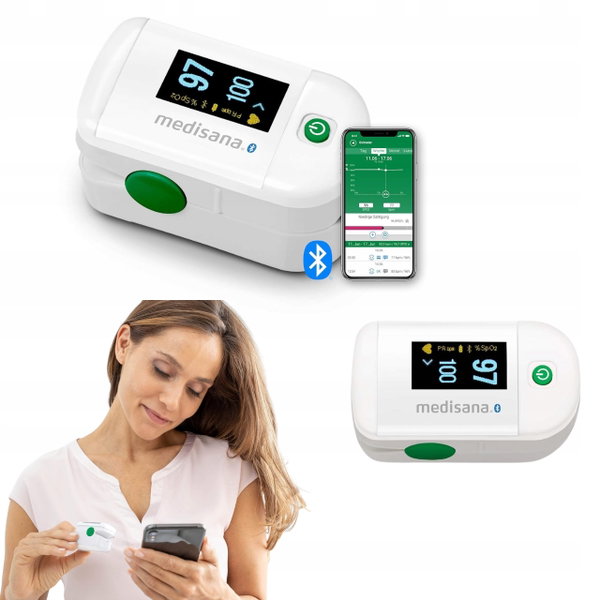 Pulsoksymetr z Bluetooth oraz wyświetlaczem OLED Medisana PM 100 Connect