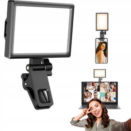 Lampa pierścieniowa UBeesize do laptopa wideokonferencji selfie 10 jasności