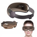 Masażer oczu llano z funkcją ogrzewania wibracji i Bluetooth brązowy