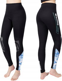 Spodnie neoprenowe do nurkowania 3mm UV 50+ "XXL" czarne ze wzorem Owntop